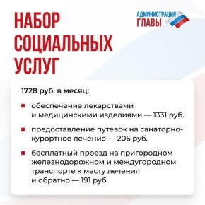 Набор социальных услуг (НСУ) может предоставляться в натуральной форме и в денежном эквиваленте