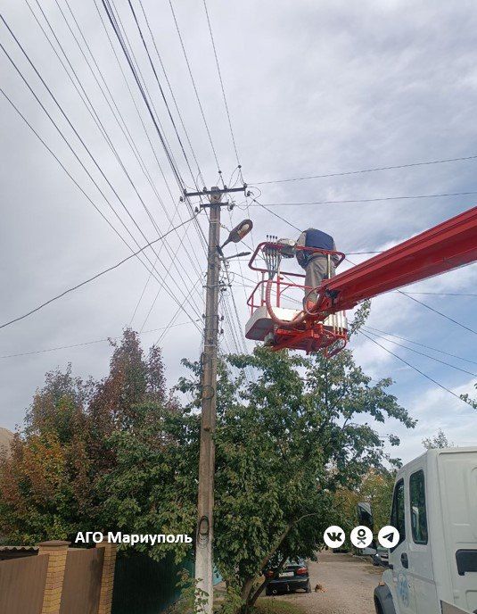 «Мариупольгорсвет» продолжает инспектировать сети наружного освещения