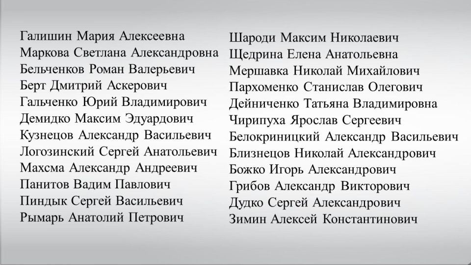 В связи с ликвидацией администрации Ильичёвского района города Мариуполя (распоряжение администрации города Мариуполя от 08.09.2025 № 72) просим обратиться в администрацию граждан, указанных в карточках