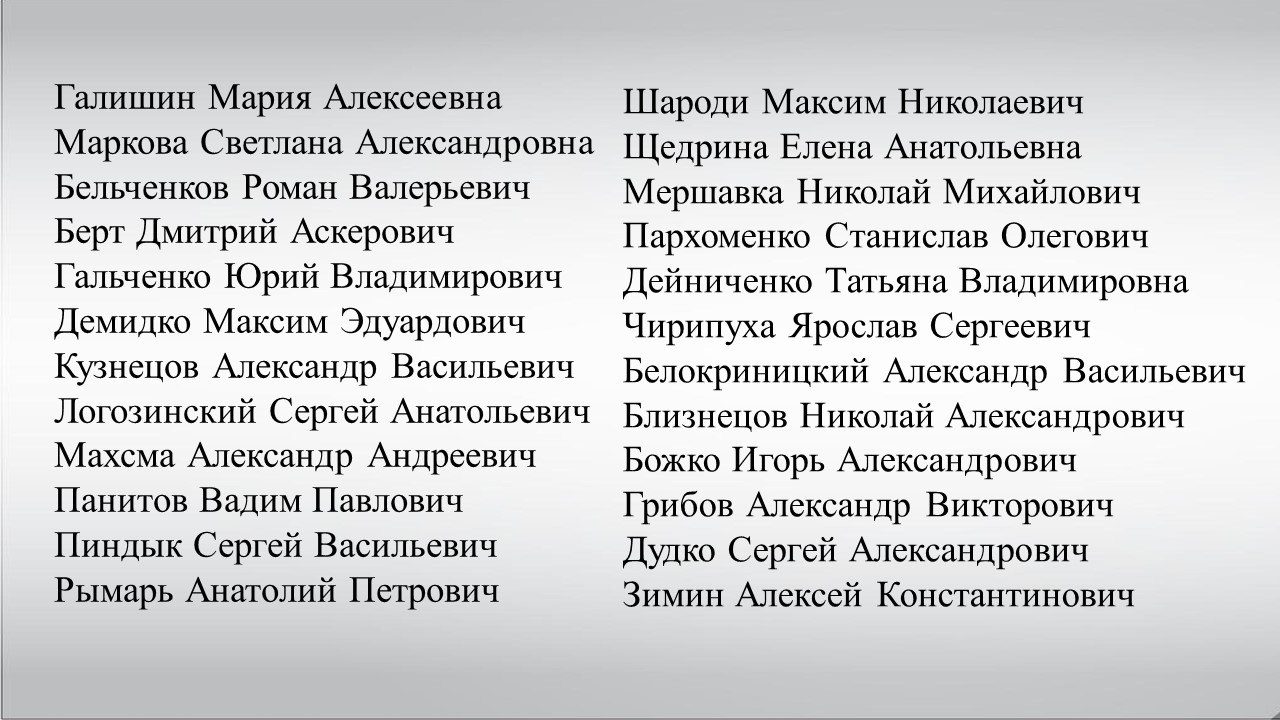 В связи с ликвидацией администрации Ильичёвского района города Мариуполя (распоряжение администрации города Мариуполя от 08.09.2025 № 72) просим обратиться в администрацию граждан, указанных в карточках