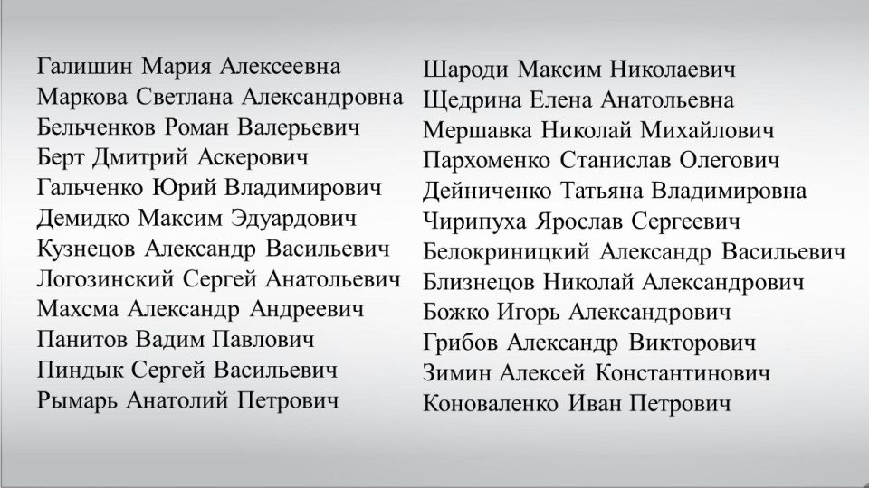 В связи с ликвидацией администрации Ильичёвского района города Мариуполя (распоряжение администрации города Мариуполя от 08.09.2025 № 72) просим обратиться в администрацию граждан, указанных в карточках