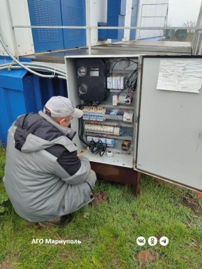 На левобережье Мариуполя энергетики провели ревизию шкафов управления освещением