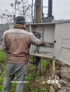 Мариупольские энергетики проверили работу электросетей и шкафов управления освещением