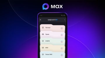 В Max стали доступны личные документы из "Госуслуг" - с согласия пользователя они будут отображаться в разделе "Цифровой ID"
