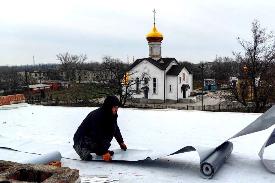 Новая кровля для сельского детсада