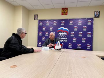 Сегодня состоялся прием руководителя Управы Ильичевского внутригородского района города Мариуполь Скударь Владимира с жителями в общественной приемной Единой России