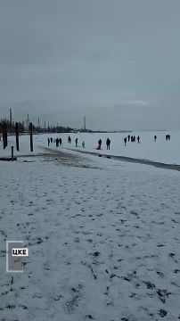 Морозная атмосфера в Мариуполе