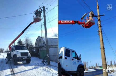 Мариупольские энергетики смонтировали почти километр нового провода
