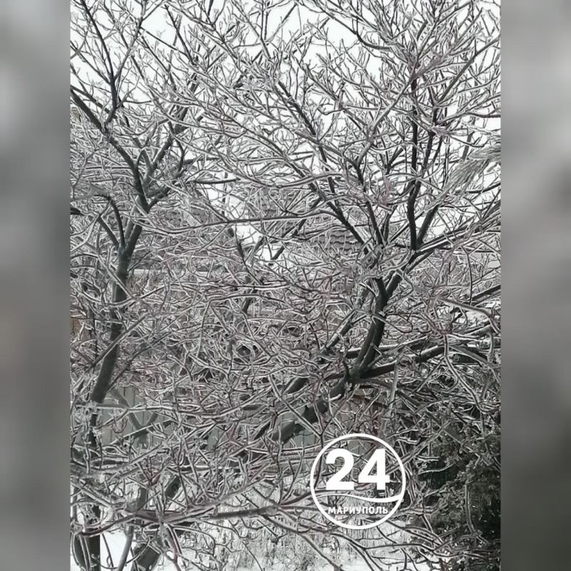 Сегодня Мариуполь застыл в хрустальном безмолвии