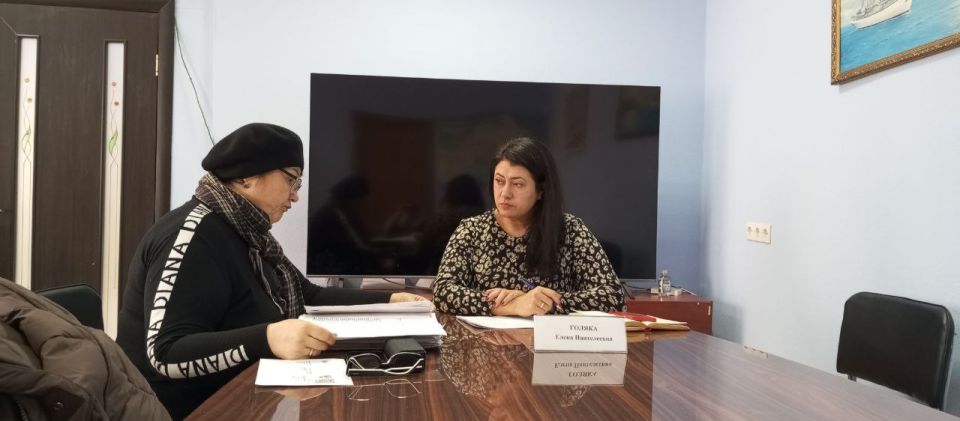 Исполняющий обязанности руководителя Управы Приморского внутригородского района города Мариуполь Елена Пантелеевна Голяка провела личный приём граждан
