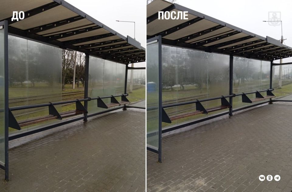 В Мариуполе оперативно восстановили остановочный павильон
