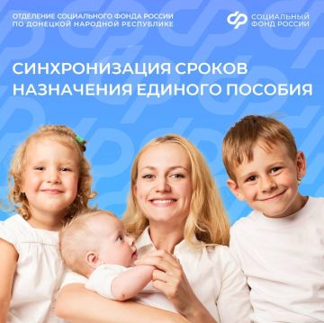 Семьи из ДНР, получающие единое пособие на нескольких детей, могут установить единые сроки выплат
