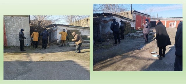 Сотрудники Управы Ильичевского внутригородского района совместно с представителями полиции приняли участие в субботнике