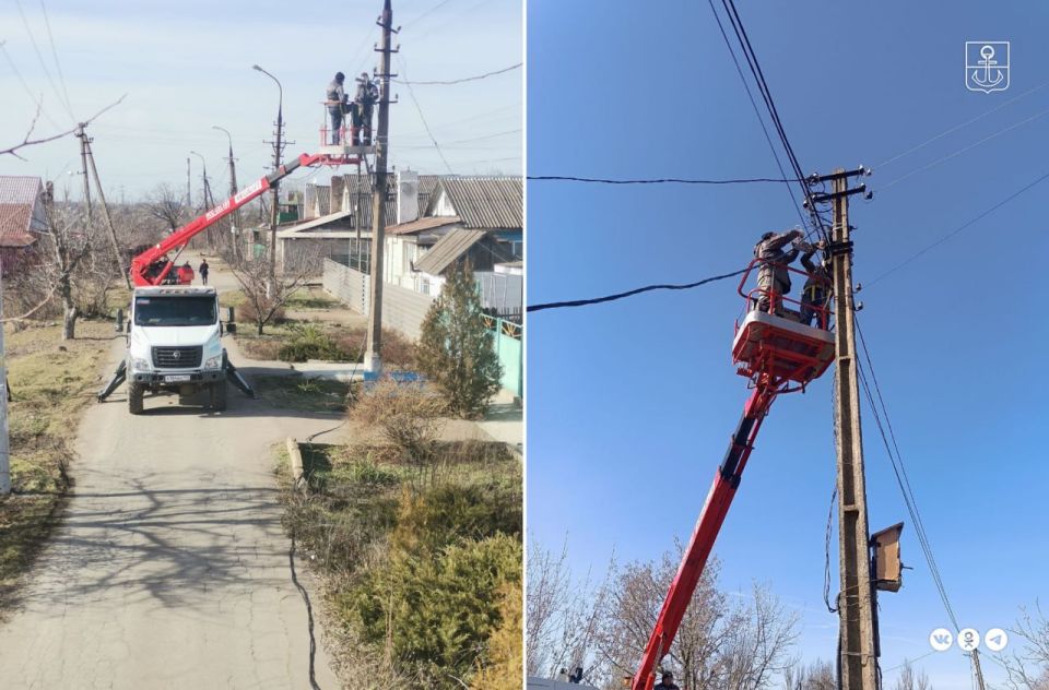 Мариупольские энергетики продолжают модернизировать сети наружного освещения
