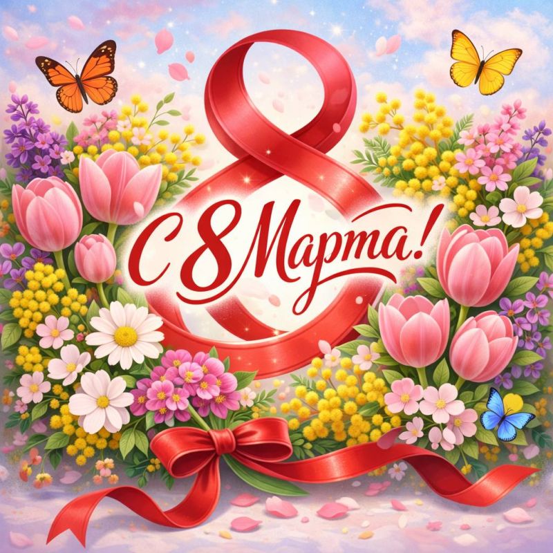 Дорогие женщины!. Сердечно поздравляем вас с Международным женским днем!