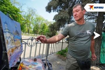«Сохранить образ нашей святой Родины»: в Донбассе работает военный художник Василий Куракса
