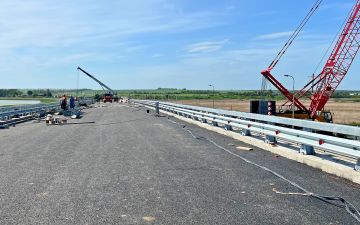 Капремонт моста через реку Миус в составе федеральной трассы Р-280 «Новороссия» в Ростовской области завершен на 50 %