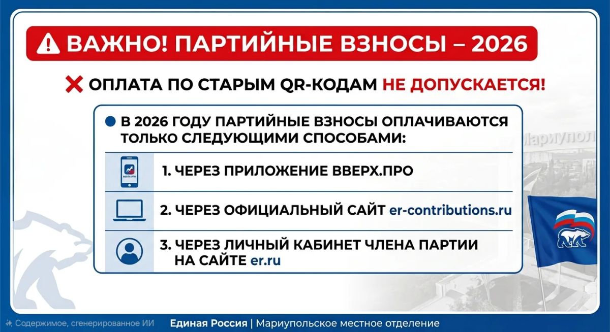 Оплата партийных взносов 2026