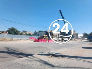 На улице Карла Либкнехта в Мариуполе уменьшился участок дороги, где ведутся ремонтные работы, проезд для транспорта открыт