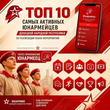 Представляем вашему вниманию самых активных юнармейцев Донецкой Народной Республики по реализации плана мероприятий в АВГУСТ 2026 года