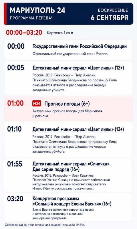 «Мариуполь 24» | Программа передач