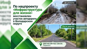 В Володарском округе по нацпроекту «Инфраструктура для жизни» восстановлен новый дорожный участок